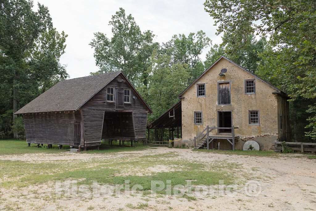 Photo - Gristmill and Out Building in The Historic Village of Batsto in The Pine Barrens of New Jersey- Fine Art Photo Reporduction