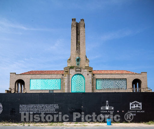 Photo - Vintage steam plant on the boardwalk in Asbury Park, New Jersey- Fine Art Photo Reporduction
