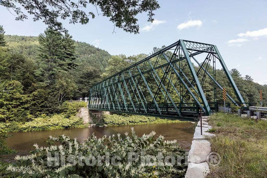 Photo - A Classic Iron Truss Bridge Over The West River in Townshend, Vermont- Fine Art Photo Reporduction