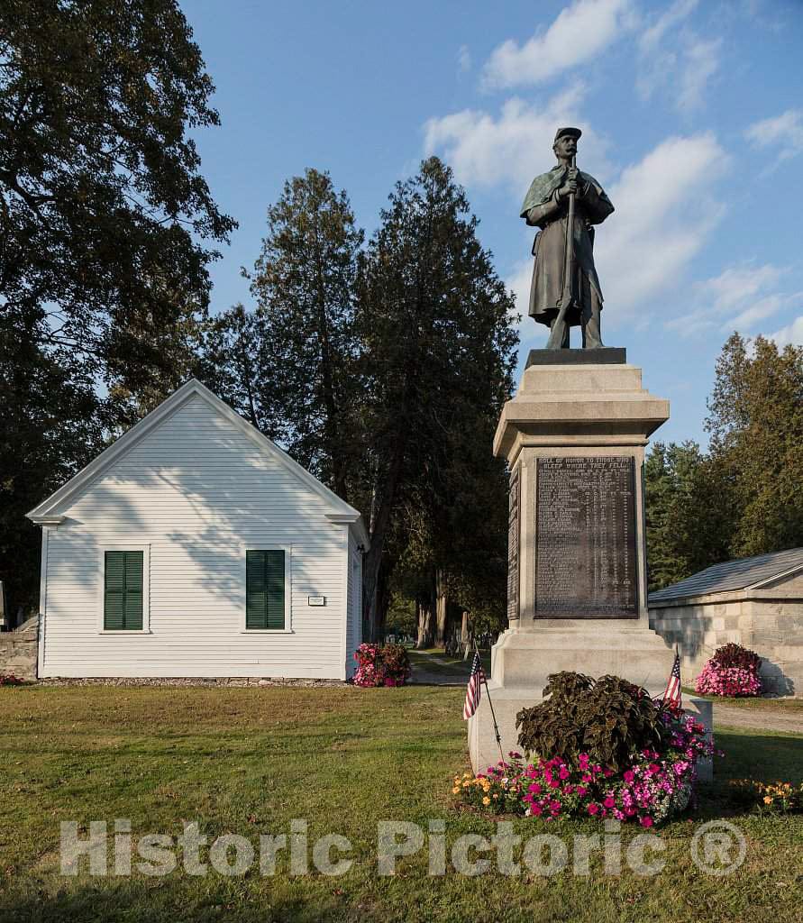Photo - Monument to Maine Soldiers Killed on The Union Side of The American Civil War, at The Chester, Vermont, Cemetery- Fine Art Photo Reporduction