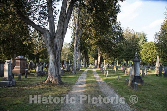 Photo - Pathway in The Chester, Vermont, Cemetery- Fine Art Photo Reporduction