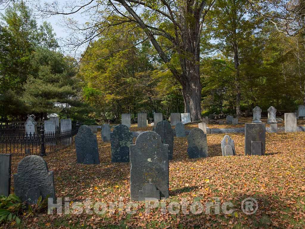 Photo- Scene at the old Hopkinton Cemetery, which began operations in 1765 in Hopkinton, New Hampshire 3 Fine Art Photo Reproduction