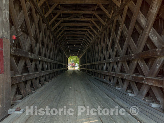 Photo- Six-Year-Old Wade Flanders Poses no Weight Problem for The Historic Contoocook Railroad Bridge in Contoocook, New Hampshire 2 Fine Art Photo Reproduction