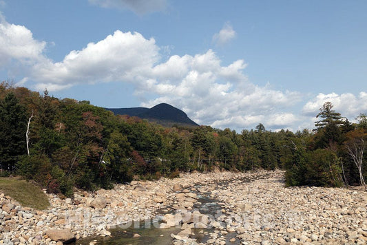 Photo - The Late-Summer remnants of The Rocky East Branch of The Pemigewasset River trickle Down from The Mountains in Lincoln, New Hampshire- Fine Art Photo Reporduction