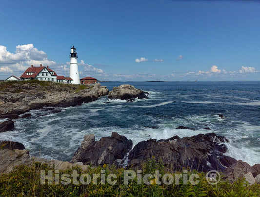 Photo- One of Maine's Most-Visited, and Most-Photoed, Sites: The Portland Head Light, is a Historic Lighthouse in Cape Elizabeth 1 Fine Art Photo Reproduction