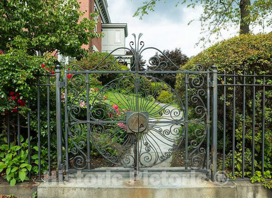 Photo - Elegant gate in Portland, Maine's Victorian District- Fine Art Photo Reporduction