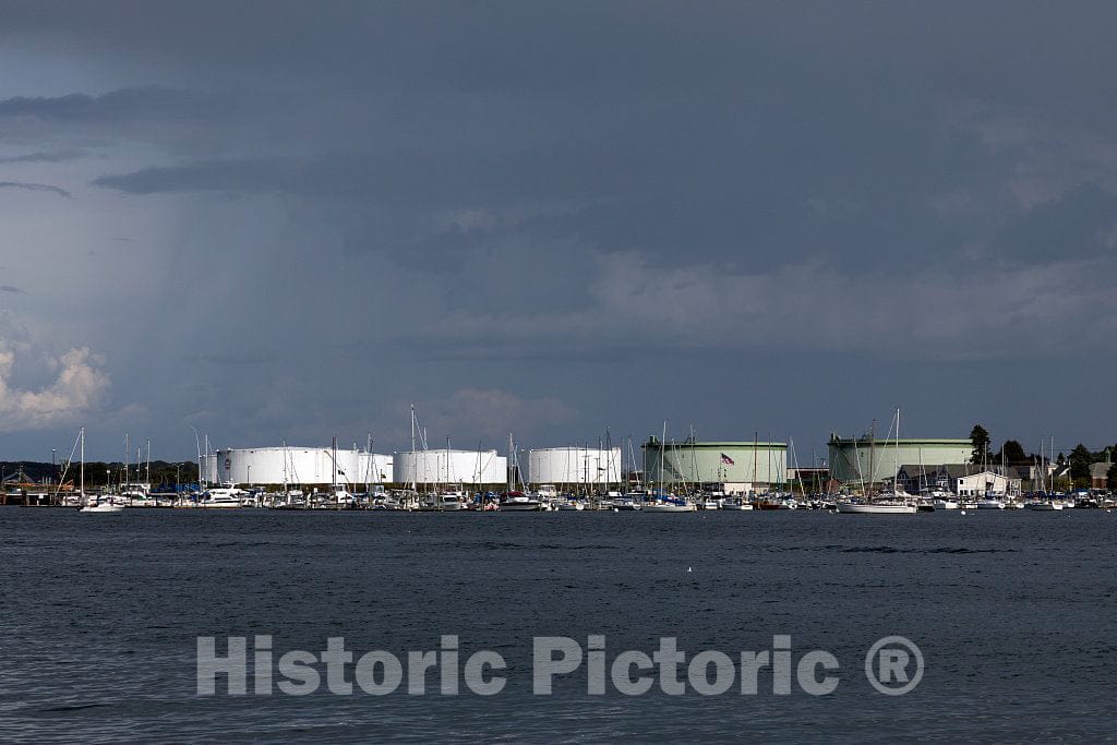 Photo- Scene at The Busy Harbor on Casco Bay in Portland, Maine's Largest City 2 Fine Art Photo Reproduction