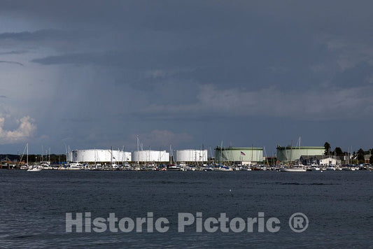 Photo- Scene at The Busy Harbor on Casco Bay in Portland, Maine's Largest City 2 Fine Art Photo Reproduction