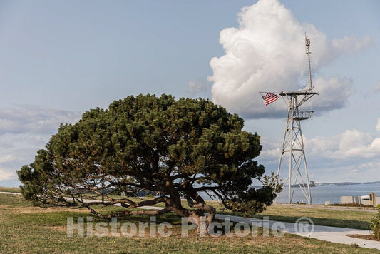 Photo- Communications Tower at The Busy Harbor on Casco Bay in Portland, Maine's Largest City 2 Fine Art Photo Reproduction