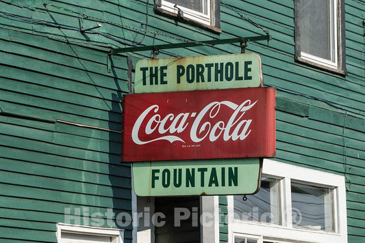 Photo - Sign for a Small Sandwich Shop at The Busy Harbor on Casco Bay in Portland, Maine's Largest City- Fine Art Photo Reporduction