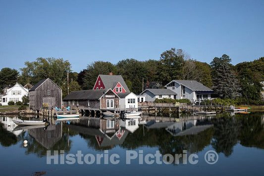 Photo- Harbor in Cape Porpoise, a Small Coastal Village That is Part of Kennebunkport, Maine 1 Fine Art Photo Reproduction