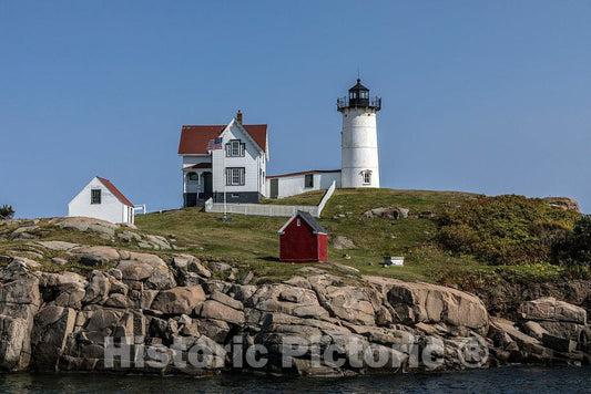 Photo- The Cape Neddick Lighthouse, Known Locally and affectionately as The Nubble Light, Built in 1879 and Still in use in York 1 Fine Art Photo Reproduction