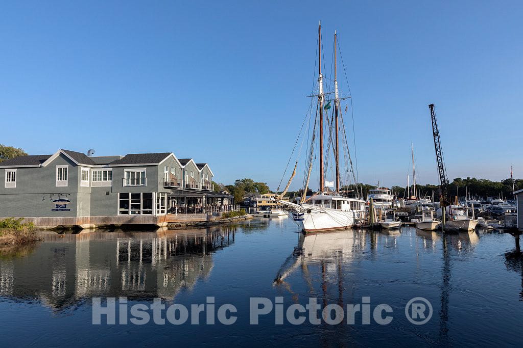Photo - The Boathouse Waterfront Hotel on The Kennebunkport, Maine, Harbor- Fine Art Photo Reporduction
