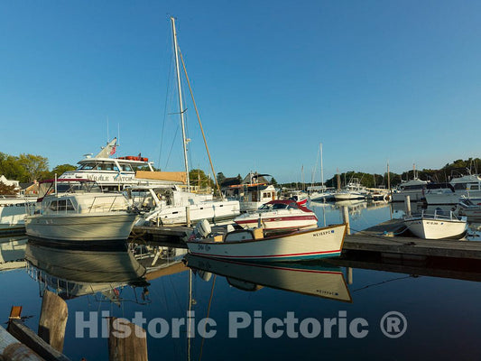 Photo- Harbor in Kennebunkport, Maine, Home of The Summer Compound of The 41st President of The United States, George H.W. Bush, and his Family 2 Fine Art Photo Reproduction