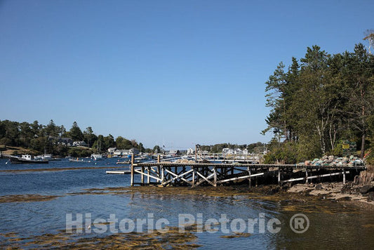 Photo- Harbor on Bailey Island, a Small, Quaint Island in Casco Bay Off The Coast of Maine 2 Fine Art Photo Reproduction