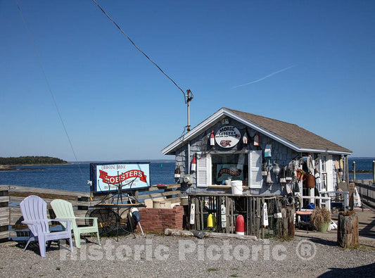 Photo - Morse Lobster Shack on Bailey Island, a Small, Quaint Island in Casco Bay Off The Coast of Maine- Fine Art Photo Reporduction