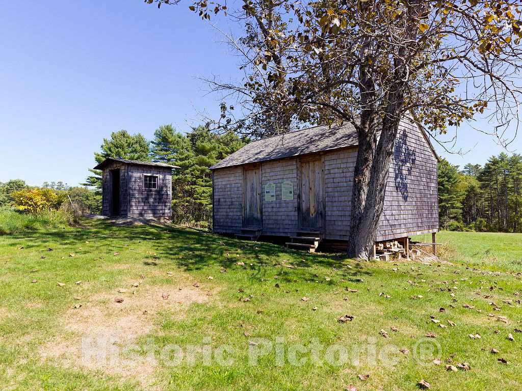 Photo - Outbuildings at Pettengill Farm, a Nineteenth-Century Saltwater Farm on The Estuary of The Harraseeket River, Near Freeport, Maine- Fine Art Photo Reporduction