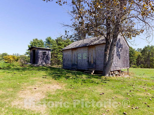 Photo - Outbuildings at Pettengill Farm, a Nineteenth-Century Saltwater Farm on The Estuary of The Harraseeket River, Near Freeport, Maine- Fine Art Photo Reporduction