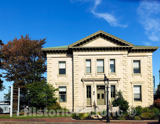 Photo - The Customs House, Built in 1852 in Bath, Maine, When That City of Ships was Beginning its Shipbuilding Boom- Fine Art Photo Reporduction