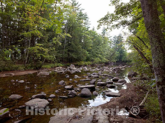 Photograph - The Limington Rapids on the rocky Saco River, near Limington, Maine, are a family attraction. There's a venerable picnic area with rain-worn roof shelters up the bank from here 2