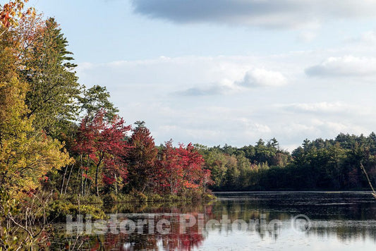 Photo - Scene a few days before the autumn equinox along Ingalls Pond, near Hiram, Maine- Fine Art Photo Reporduction
