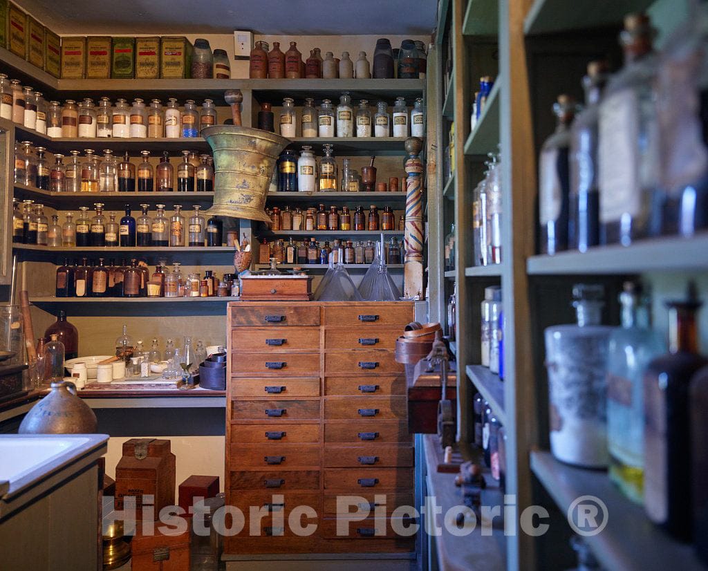 Photo - Authentic Medicine containers, Including one for Dr- Fine Art Photo Reporduction