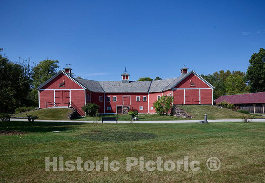 Photo - Large barn on the grounds of the Shelburne Museum in Shelburne, Vermont- Fine Art Photo Reporduction