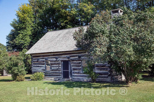 Photo - The Hyde Cabin, a Pioneer Log Cabin, Built c- Fine Art Photo Reporduction