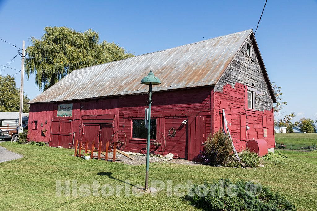Photo - The Humble Acre Farm barn, befitting The farm's Name, on North Hero, one of The Lake Champlain Islands Chain in Vermont Waters of Lake Champlain