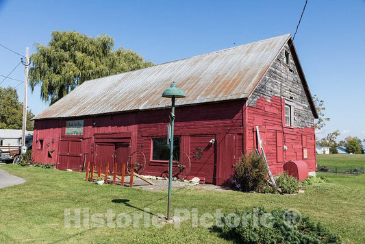 Photo - The Humble Acre Farm barn, befitting The farm's Name, on North Hero, one of The Lake Champlain Islands Chain in Vermont Waters of Lake Champlain
