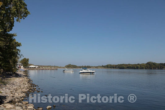 Photo - Harbor on North Hero, one of The Lake Champlain Islands Chain in Vermont Waters of Lake Champlain, Separating Vermont and New York State- Fine Art Photo Reporduction