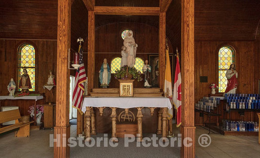 Photo- Sanctuary of Saint Anne's Shrine on Isle La Motte, one of the Lake Champlain Islands chain in Vermont waters of Lake Champlain, separating Vermont and New York State 1
