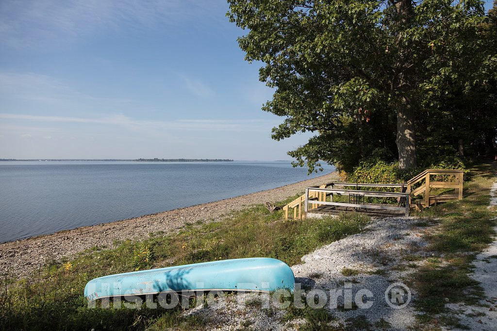 Photo - Scene Along The Shore on Isle La Motte, one of The Lake Champlain Islands Chain in Vermont Waters of Lake Champlain, Separating Vermont and New York State