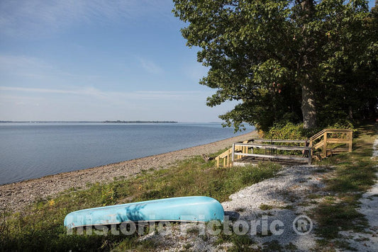 Photo - Scene Along The Shore on Isle La Motte, one of The Lake Champlain Islands Chain in Vermont Waters of Lake Champlain, Separating Vermont and New York State