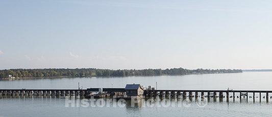 Photo - Railroad Bridge Between The Alburg Peninsula in Vermont (which extends North into Canada)- Fine Art Photo Reporduction