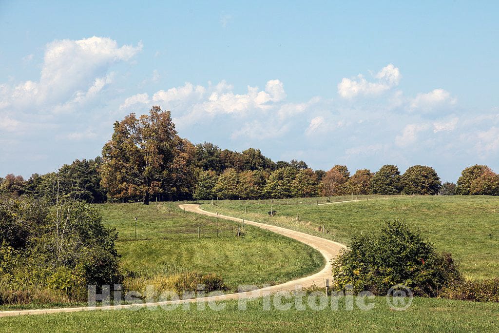 Photo- Winding road at Shelburne Farms, a nonprofit education center and working farm,on the shores of Lake Champlain in Shelburne, Vermont 2 Fine Art Photo Reproduction