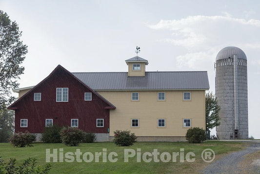 Photo - Two-Toned barn Outside New Haven, Vermont- Fine Art Photo Reporduction