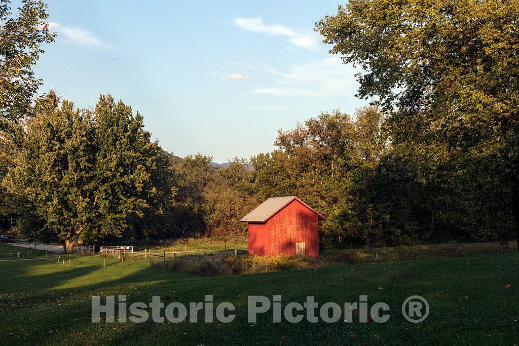 Photo - Bright-red barn Outside Richmond, Vermont- Fine Art Photo Reporduction