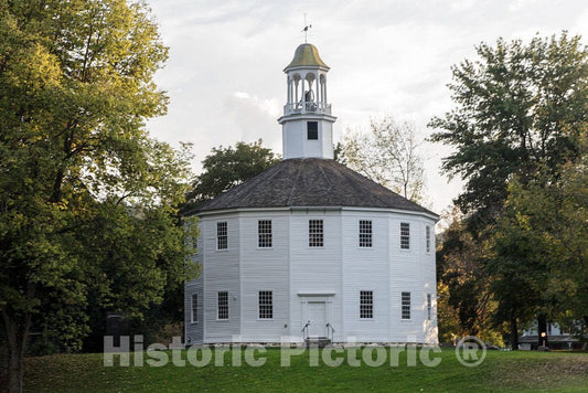 Photo - The Old Round Church in Richmond, Vermont, which is not Round at All but Built with Sixteen Narrow Sides- Fine Art Photo Reporduction