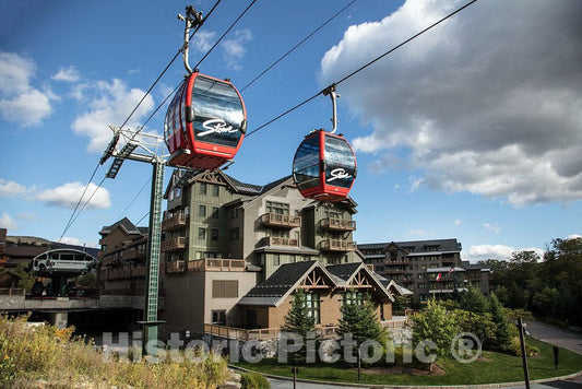 Photo - Ski Area at The Stowe Mountain Resort in Stowe, Vermont- Fine Art Photo Reporduction