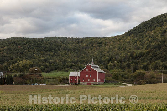 Photo - Stately barn in The Distance Near Richmond, Vermont- Fine Art Photo Reporduction