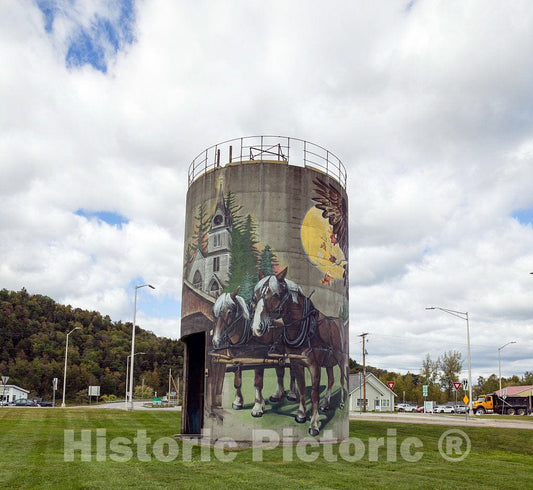 Photo- Painted silo, Jeffersonville, Vermont 3 Fine Art Photo Reproduction