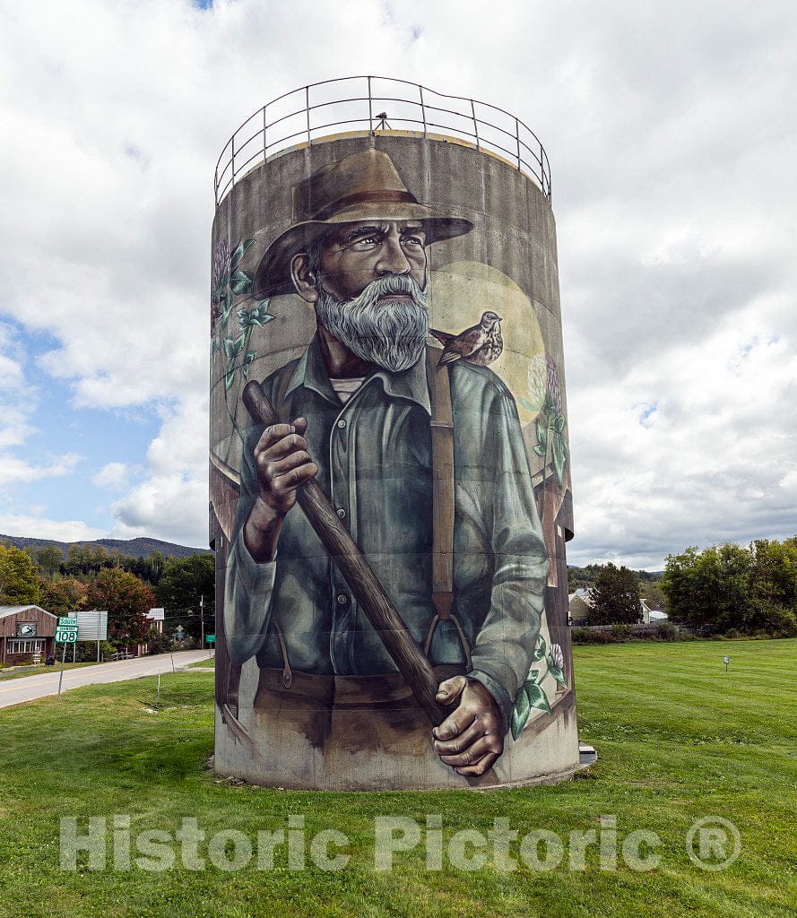 Photo- Painted silo, Jeffersonville, Vermont 2 Fine Art Photo Reproduction