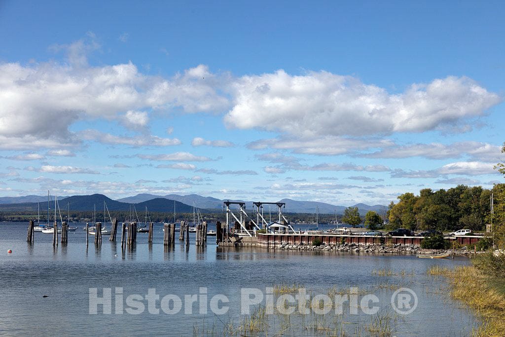 Photo- Harbor Near Charlotte, Vermont, Where The Ferry That Crosses Lake Champlain to Essex in New York State on The Western Side of The Large Lake Docks 1 Fine Art Photo
