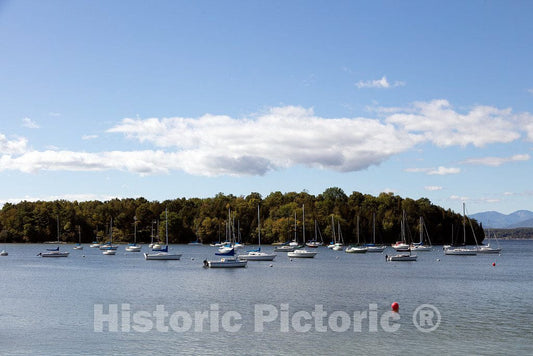 Photo- Harbor Near Charlotte, Vermont, Where The Ferry That Crosses Lake Champlain to Essex in New York State on The Western Side of The Large Lake Docks 3 Fine Art Photo