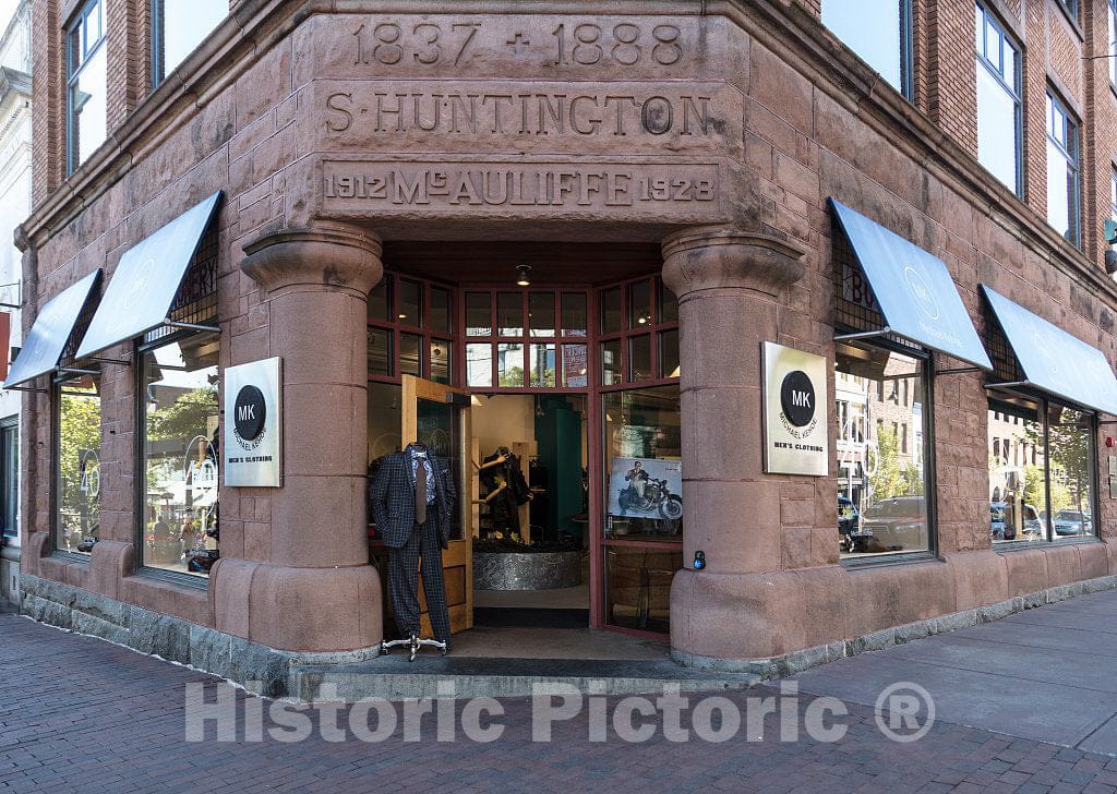 Photo - The McAuliffe Building in Burlington, Vermont, is a remnant of The Romanesque Revival YMCA Block Built in 1912, which Burned Down in 1928- Fine Art Photo Reporduction
