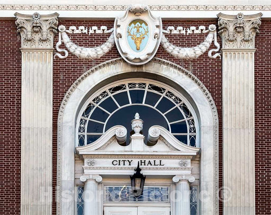 Photo - Entrance to City Hall in Burlington, Vermont- Fine Art Photo Reporduction