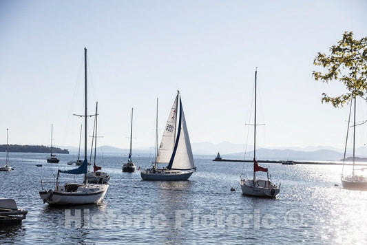 Photo- Scene at The Burlington, Vermont, Waterfront 5 Fine Art Photo Reproduction