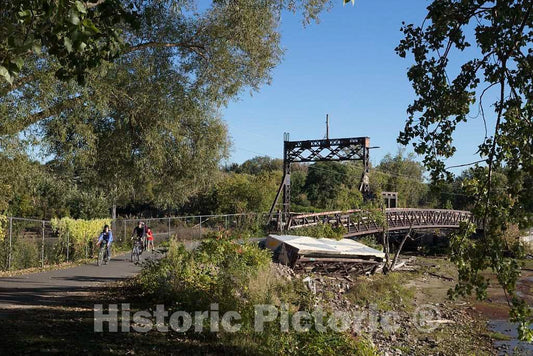 Photo- Bridge Along a Heavily Traveled Bike and Walking Patch Along The Waterfront in Burlington, Vermont 1 Fine Art Photo Reproduction