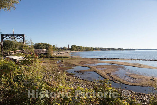 Photo- Bridge Along a Heavily Traveled Bike and Walking Patch Along The Waterfront in Burlington, Vermont 2 Fine Art Photo Reproduction